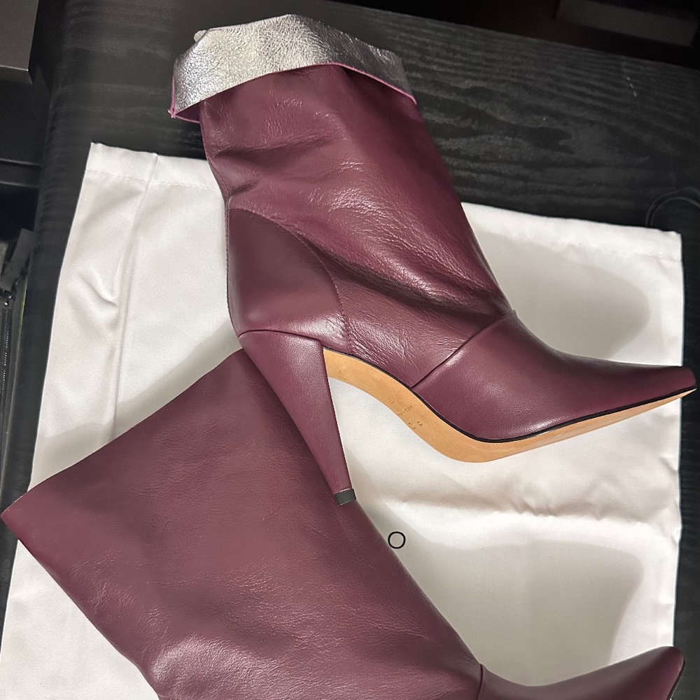 IRO Burgundy Bootie Heels - Brand New, Never Worn !!!